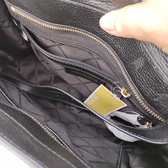 Michael Kors Black and Tan Animal Print Tote - Picture 2 of 4